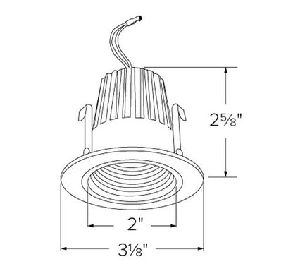 ELCO Lighting E214C1840W 11W 2" Round LED High-Lumen Adjustable Light Engine 4000K, 1135lm