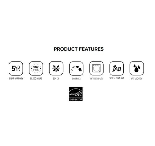 ELCO Lighting E219C18SDW 11W 2" Square LED High-Lumen Adjustable Light Engine SunsetK, 800lm