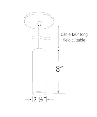 Elco Lighting E25PW-1140-W 2″ Koto Sylo™ Pendant, Lumens 1150 lm, Color Temperature 4000K, 60° Beam Angle, All White Finish