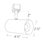 Elco Lighting E25TW-0727 2″ Koto Sylo™ Track Head, Lumens 750 lm, Color Temperature 2700K, Beam Angle 38°, All White Finish