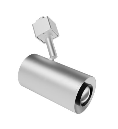 Elco Lighting E25TS-07SD-FC 2″ Sylo™ Track Head with Koto™ Focus Module, Lumens 720 lm, Color Temperature SunsetK, Adjustable Beam Angle 18°-50°, All Silver Finish