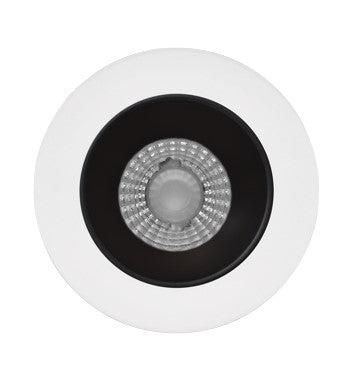 ELCO Lighting E2L10FSDB 2 Inches Round Reflector Teak LED Light Engine, SunsetK Color Temperature, 38° Beam Angle Black/White Finish