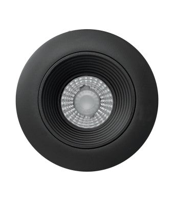 ELCO Lighting E2L14F30BB 2 Inches Round Baffle Teak LED Light Engine, 3000K Color Temperature, 38° Beam Angle All Black Finish