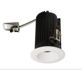 ELCO Lighting E2L14F40W 2 Inches Round Baffle Teak LED Light Engine, 4000K Color Temperature, 38° Beam Angle All White Finish