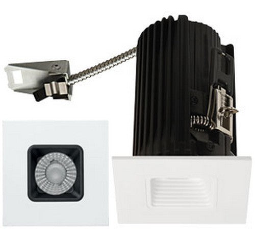 ELCO Lighting E2L15F35B Teak System Modern Black / White LED 2 Inch Recessed Lighting Square Baffle 120V 3500K