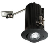 ELCO Lighting E2L18F30B Teak System Contemporary Black LED 2 Inch Recessed Lighting Round Adjustable 120V 3000K