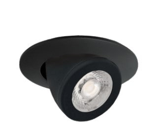 ELCO Lighting E2L97F35B 2 Inches Round Pull-Down Teak LED Light Engine, 3500K Color Temperature, 38° Beam Angle All Black Finish