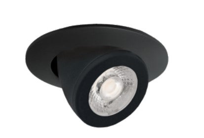 ELCO Lighting E2L97F40B 2 Inches Round Pull-Down Teak LED Light Engine, 4000K Color Temperature, 38° Beam Angle All Black Finish