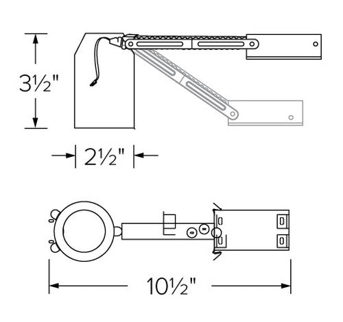 ELCO Lighting E2LCU86RICA 2" IC Airtight Remodel HIGHTECH Housing 120/277V