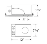 Elco Lighting E2LK34ICA 2" Koto Architectural Shallow Maximum Adjustability IC Airtight Housing, Voltage 120V, Dimming Triac/ELV