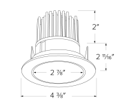 Elco Lighting E310C0830W2 3 Inches LED Light Engine with Reflector Trim, Color Temperature 3000K, All White Finish