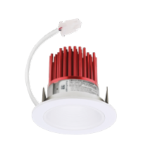 Elco Lighting E314C0830W2 3 Inches LED Light Engine with Baffle Trim, Color Temperature 3000K, All White Finish