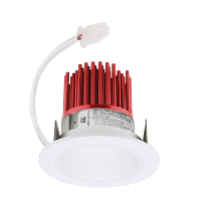 Elco Lighting E314C0840W2 3 Inches LED Light Engine with Baffle Trim, Color Temperature 4000K, All White Finish