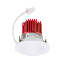 Elco Lighting E314C10SDW 3 Inches LED Light Engine with Baffle Trim, Color Temperature SunsetK, All White Finish