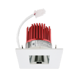Elco Lighting E315C1027C2 3 Inches Square Pinhole Light Engine, Color Temperature 2700K, Chrome w/White Square Finish