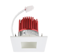 Elco Lighting E315C1030W2 3 Inches Square Pinhole Light Engine, Color Temperature 3000K, All White Finish