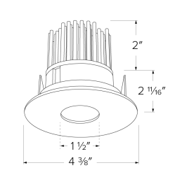 Elco Lighting E329C0827C2 3 Inches LED Light Engine with Pinhole Trim, Color Temperature 2700K, White Trim w/Chrome Reflector Finish