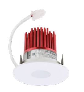 Elco Lighting E329C0827C2 3 Inches LED Light Engine with Pinhole Trim, Color Temperature 2700K, White Trim w/Chrome Reflector Finish