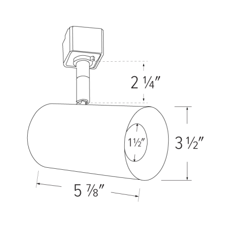 Elco Lighting E36TB-1130 3" Koto Sylo™ Track Head, Lumens 1150 lm, Beam Angle 90° Color Temperature 3000K, All Black