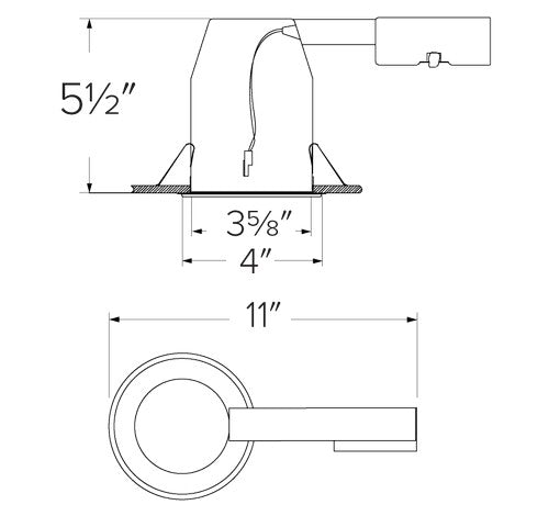 ELCO Lighting E3LK65RICA 10.5W 3" Recessed Remodel Housing for Koto™ Architectural LED Light Engine