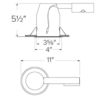 ELCO Lighting E3LK65RICA 10.5W 3" Recessed Remodel Housing for Koto™ Architectural LED Light Engine