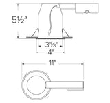 ELCO Lighting E3LK65RICA 10.5W 3" Recessed Remodel Housing for Koto™ Architectural LED Light Engine