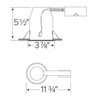 Elco Lighting E3LRC08ICA2 3 Inches IC Airtight Remodel Housing with Driver, Voltage 120V, Triac/ELV