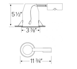 Elco Lighting E3LRC10D2 3 Inches Non-IC Airtight Remodel Housing with Driver, Voltage 120/277V, Dimming Triac/ELV/0-10V