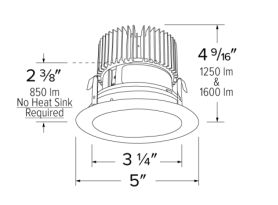 Elco Lighting E410C0827W2 4 Inches LED Light Engine with Reflector Trim, Color Temperature 2700K, All White Finish