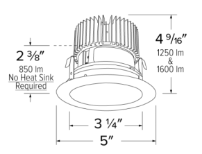 lco Lighting E410C0830BZ2 4 Inches LED Light Engine with Reflector Trim, Color Temperature 3000K, All Bronze Finish