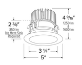 Elco Lighting E410C1240H2 4 Inches LED Light Engine with Reflector Trim, Color Temperature 4000K, Haze w/White Ring Finish