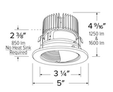 Elco Lighting E411C0830B2 4 Inches LED Light Engine with Wall Wash Reflector Trim, Color Temperature 3000K, Black w/White Ring Finish