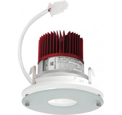 ELCO Lighting E412C12 Cedar System Contemporary LED 4 inch Recessed Lighting Light Engine with Drop Glass Reflector Trim - 1250 Lumens 120V - BuyRite Electric