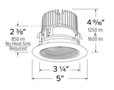 Elco Lighting E414C0830W2 4 Inches LED Light Engine with Baffle Trim, Color Temperature 3000K, All White Finish
