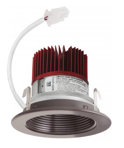 Elco Lighting E414C16SDBZ 4 Inches LED Light Engine with Baffle Trim, Color Temperature SunsetK, All Bronze Finish