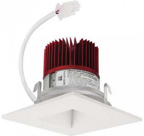 ELCO Lighting E415C12 Cedar System Contemporary LED 4 inch Recessed Lighting Light Engine with Square on Square Baffle Trim - 1250 Lumens - BuyRite Electric
