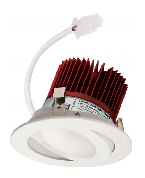 Elco Lighting E418C0835W2 4 Inches LED Light Engine with Adjustable Trim, Color Temperature 3500K, All White Finish