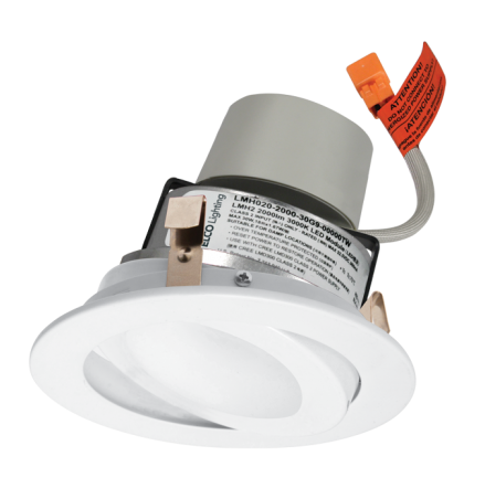 Elco Lighting E428R0840BB 4 Inches Square LED Module & Driver with Adjustable Trim, Color Temperature 4000K, All Black Finish