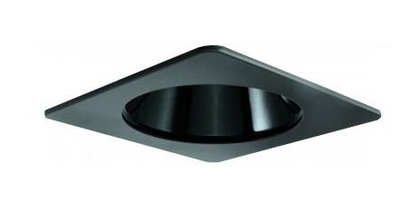Elco Lighting E420C0827BB2 4 Inches LED Light Engine with Square Reflector Trim, Color Temperature 2700K, All Black Finish