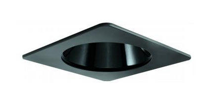 Elco Lighting E420C0827BB2 4 Inches LED Light Engine with Square Reflector Trim, Color Temperature 2700K, All Black Finish