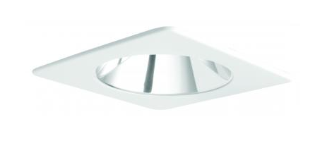 Elco Lighting E420C0827C2 4 Inches LED Light Engine with Square Reflector Trim, Color Temperature 2700K, Chrome w/White Ring Finish