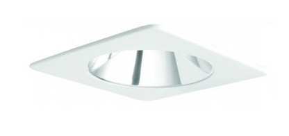 Elco Lighting E420C0827C2 4 Inches LED Light Engine with Square Reflector Trim, Color Temperature 2700K, Chrome w/White Ring Finish