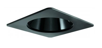 Elco Lighting E420C1630BB2 4 Inches LED Light Engine with Square Reflector Trim, Color Temperature 3000K, All Black Finish