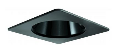 Elco Lighting E420C1630BB2 4 Inches LED Light Engine with Square Reflector Trim, Color Temperature 3000K, All Black Finish