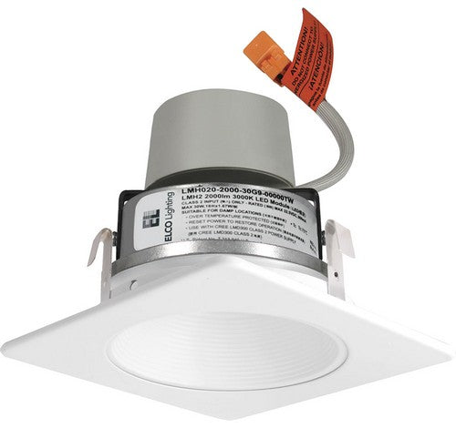 ELCO Lighting E424R08 Cedar System Contemporary LED 4 inch Recessed Lighting Module & Driver with Square Baffle Trim 120V - BuyRite Electric