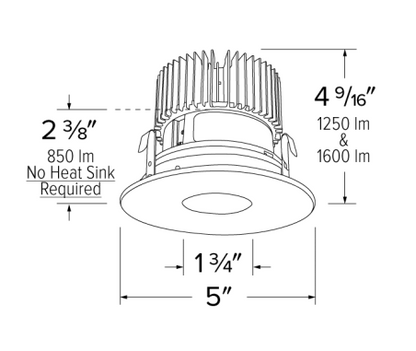 Elco Lighting E429C0830W2 4 Inches LED Light Engine with Pinhole Trim, Color Temperature 3000K, All White Finish