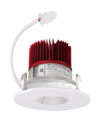 Elco Lighting E429C1230W2 4 Inches LED Light Engine with Pinhole Trim, Color Temperature 3000K, All White Finish