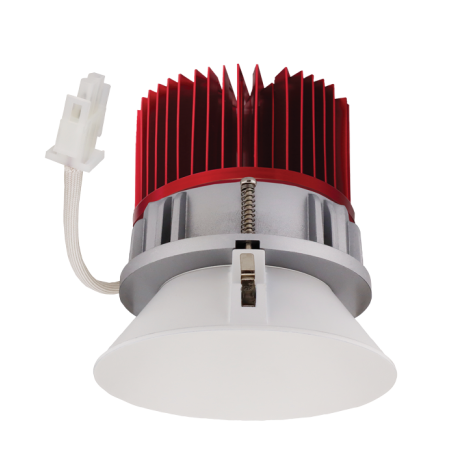 Elco Lighting E430C0835W2 4 Inches LED Light Engine with Trimless Reflector, Color Temperature 3500K, All White Finish
