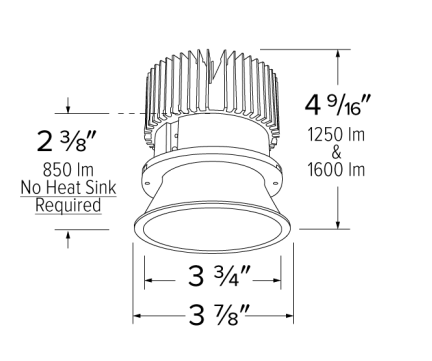 Elco Lighting E430C0835W2 4 Inches LED Light Engine with Trimless Reflector, Color Temperature 3500K, All White Finish