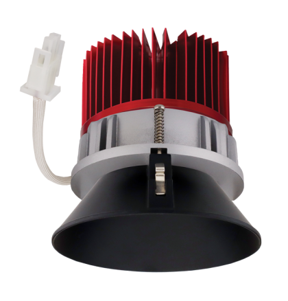 Elco Lighting E430C0840B2 4 Inches LED Light Engine with Trimless Reflector, Color Temperature 4000K, All Black Finish